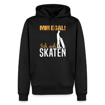 Skater Skateboard Fahrer Skaten Spruch Geschenk - Männer Premium Bio Hoodie - Schwarz - Vorne - Nico (187cm)