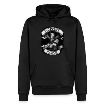 Oi Skinhead - Men’s Premium Organic Hoodie - black - Front - Nico (187cm)