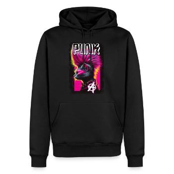 Oi Skinhead / Punk Shirt - Men’s Premium Organic Hoodie - black - Front - Nico (187cm)