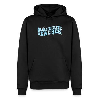Ersatzlehrer zur�ck zum Schulsublehrer - Männer Premium Bio Hoodie - Schwarz - Vorne - Nico (187cm)