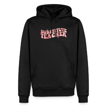 Ersatzlehrer zur�ck zum Schulsublehrer - Männer Premium Bio Hoodie - Schwarz - Vorne - Nico (187cm)