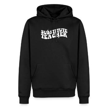 Ersatzlehrer zur�ck zum Schulsublehrer - Männer Premium Bio Hoodie - Schwarz - Vorne - Nico (187cm)