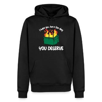 Ich hoffe, Sie haben den Tag, an dem Sie M�llconta - Männer Premium Bio Hoodie - Schwarz - Vorne - Nico (187cm)