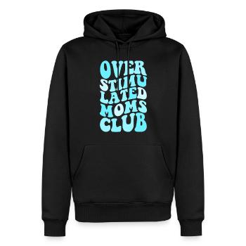�berstimulierter Frauen �berstimulierte MOMS Club - Männer Premium Bio Hoodie - Schwarz - Vorne - Nico (187cm)
