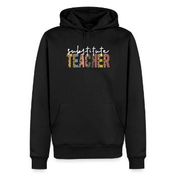 Ersatzlehrer zur�ck zum Schulsublehrer - Männer Premium Bio Hoodie - Schwarz - Vorne - Nico (187cm)