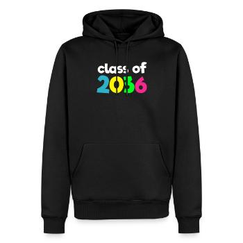 Classe de 2036 Enseignante de maternelle de rentrée scolaire - Sweat à capuche Premium bio Homme - noir - Devant - Nico (187cm)