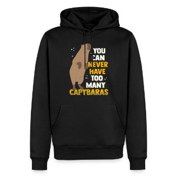 Rongeur Capybara Rongeur mignon Capybara - Sweat à capuche Premium bio Homme - noir - Devant - Nico (187cm)