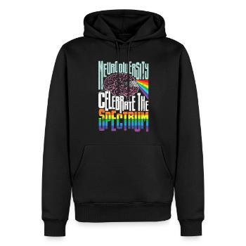 La neurodiversité célèbre le spectre de l’autisme - Sweat à capuche Premium bio Homme - noir - Devant - Nico (187cm)