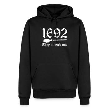 Salem 1692 Sie verpassten eine Hexe okkult eine ve - Männer Premium Bio Hoodie - Schwarz - Vorne - Nico (187cm)