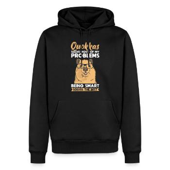 Marsupial kangourou à queue courte Quokka drôle - Sweat à capuche Premium bio Homme - noir - Devant - Nico (187cm)
