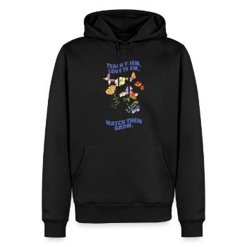 Lehren Sie ihnen, sie zu lieben, wie sie zusehen,w - Männer Premium Bio Hoodie - Schwarz - Vorne - Nico (187cm)