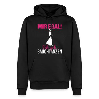 Mir egal, ich geh Bauchtanzen - Unabhängigkeit - Männer Premium Bio Hoodie - Schwarz - Vorne - Nico (187cm)