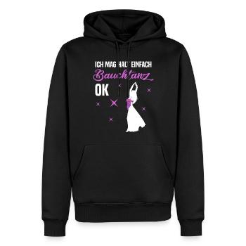 Ich mag halt einfach Bauchtanz, ok - Authentizität - Männer Premium Bio Hoodie - Schwarz - Vorne - Nico (187cm)