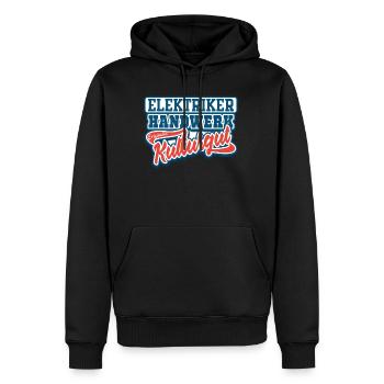 Elektriker Handwerker Outfit und Zubehör - Männer Premium Bio Hoodie - Schwarz - Vorne - Nico (187cm)
