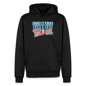 Küchenbauer Handwerker Outfit und Zubehör - Männer Premium Bio Hoodie - Schwarz - Vorne - Nico (187cm)