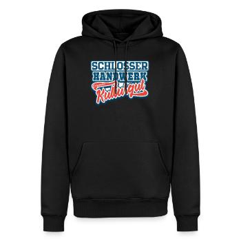 Schlosser Handwerker Outfit und Zubehör - Männer Premium Bio Hoodie - Schwarz - Vorne - Nico (187cm)