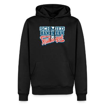 Schmied Handwerker Outfit und Zubehör - Männer Premium Bio Hoodie - Schwarz - Vorne - Nico (187cm)