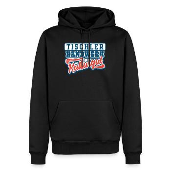 Tischler Handwerker Outfit und Zubehör - Männer Premium Bio Hoodie - Schwarz - Vorne - Nico (187cm)