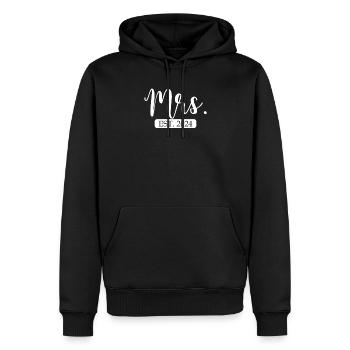 Frau Est. 2024 passendes Paar frisch verheiratet v - Männer Premium Bio Hoodie - Schwarz - Vorne - Nico (187cm)