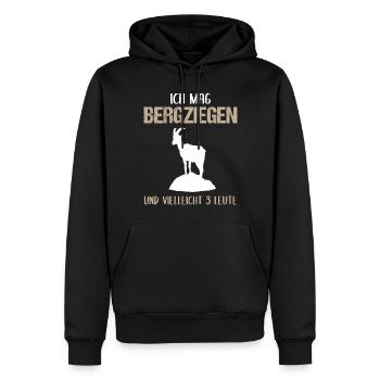Bergziegenfreund - Männer Premium Bio Hoodie - Schwarz - Vorne - Nico (187cm)