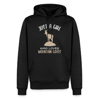 Ein Mädchen und ihre Bergziegen - Männer Premium Bio Hoodie - Schwarz - Vorne - Nico (187cm)