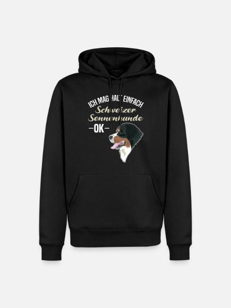 Schweizer Sennenhund Direkte Liebe Geschenk - Männer Premium Bio Hoodie - Schwarz
