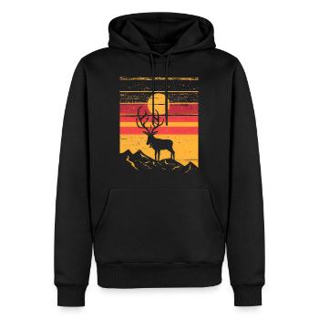 Kuusamo Finlande Dans La Nature #6 - Sweat à capuche Premium bio Homme - noir - Devant - Nico (187cm)