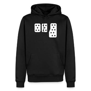 Drei Pedale Car Guy Racing Manuell Schaltverschieb - Männer Premium Bio Hoodie - Schwarz - Vorne - Nico (187cm)