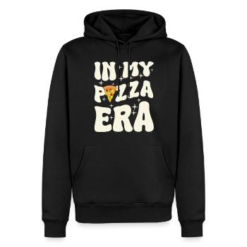 Pizza Era 70s Retro Italiener - Männer Premium Bio Hoodie - Schwarz - Vorne - Nico (187cm)