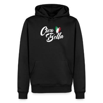 Ciao Bella Italienisch Hallo Auf Wiedersehen besuc - Männer Premium Bio Hoodie - Schwarz - Vorne - Nico (187cm)