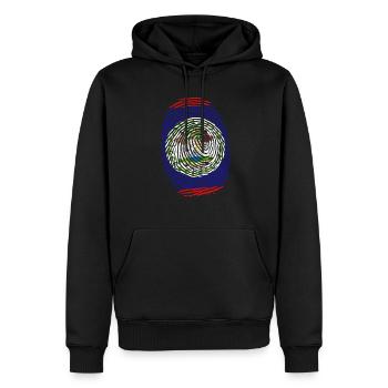 Es ist in meiner DNA Belize Fingerabdruck Belizean - Männer Premium Bio Hoodie - Schwarz - Vorne - Nico (187cm)