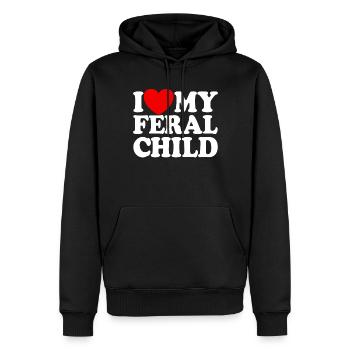 Ich liebe mein wildes Kind lustiges sarkastischesw - Männer Premium Bio Hoodie - Schwarz - Vorne - Nico (187cm)
