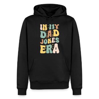 Papa Blagues Papa Blagues Papa Drôle - Sweat à capuche Premium bio Homme - noir - Devant - Nico (187cm)