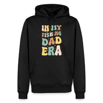 Pêcheur Papa Era Drôle Pêcheur Pêche - Sweat à capuche Premium bio Homme - noir - Devant - Nico (187cm)