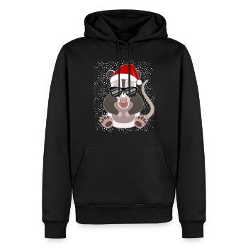 Cool Christmas Dax Sunglasses Snowflakes - Men’s Premium Organic Hoodie - black - Front - Nico (187cm)