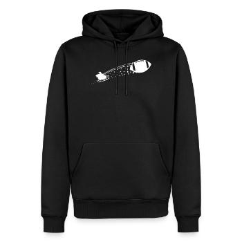 Football-Zug Weihnachtsschlitten Fantasie - Männer Premium Bio Hoodie - Schwarz - Vorne - Nico (187cm)