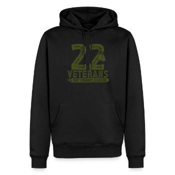 22 Veteranen pro Tag Veteran Selbstmordbewusstsein - Männer Premium Bio Hoodie - Schwarz - Vorne - Nico (187cm)