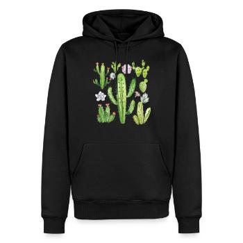 Kaktus und Sukkulenten Liebhaber Kaktus Pflanze Su - Männer Premium Bio Hoodie - Schwarz - Vorne - Nico (187cm)