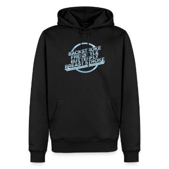 Schwimmschläge lustige Schwimmteam Schwimmschläge - Männer Premium Bio Hoodie - Schwarz - Vorne - Nico (187cm)