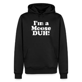 Ich bin ein Elch duh! Faules Halloween -Kostüm bin - Männer Premium Bio Hoodie - Schwarz - Vorne - Nico (187cm)