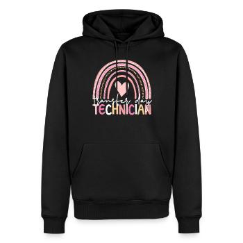 Übertragungstagstechniker Boho Regenbogen in vitro - Männer Premium Bio Hoodie - Schwarz - Vorne - Nico (187cm)