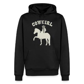 Silhouette équestre tout simplement élégante - Sweat à capuche Premium bio Homme - noir - Devant - Nico (187cm)
