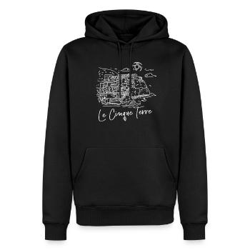 Le Cinque Terre Italien Europa Urlaubsreise - Männer Premium Bio Hoodie - Schwarz - Vorne - Nico (187cm)