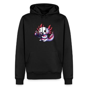 Fotograf Axolotl Foto Kamera Fotografie - Männer Premium Bio Hoodie - Schwarz - Vorne - Nico (187cm)