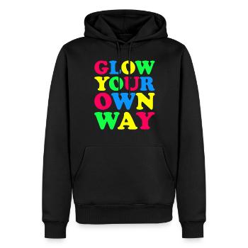 Brillez à votre façon - Colorful Fun - Sweat à capuche Premium bio Homme - noir - Devant - Nico (187cm)
