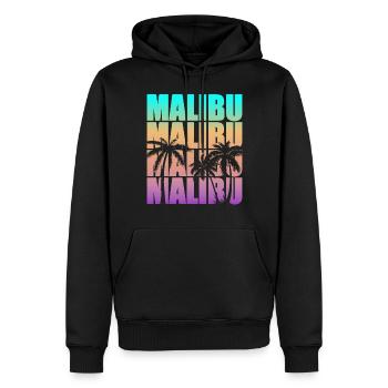 Malibu Summer Vibes Tropical Flair - Sweat à capuche Premium bio Homme - noir - Devant - Nico (187cm)