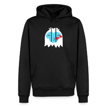 Küsse abscheuliche Schneemann Emoticon blasennochk - Männer Premium Bio Hoodie - Schwarz - Vorne - Nico (187cm)