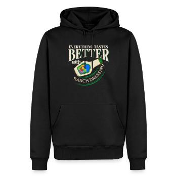 Alles schmeckt besser mit der Ranch -Dressing - Männer Premium Bio Hoodie - Schwarz - Vorne - Nico (187cm)