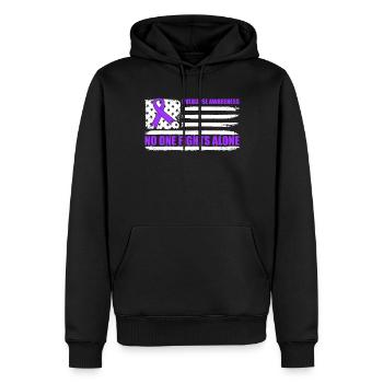 Personne ne lutte seul contre les surdoses de drogue aux États-Unis. - Sweat à capuche Premium bio Homme - noir - Devant - Nico (187cm)