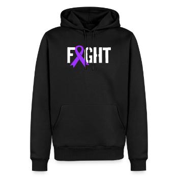 Lutter contre la sensibilisation aux surdoses - Sweat à capuche Premium bio Homme - noir - Devant - Nico (187cm)